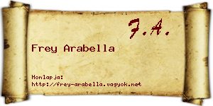 Frey Arabella névjegykártya